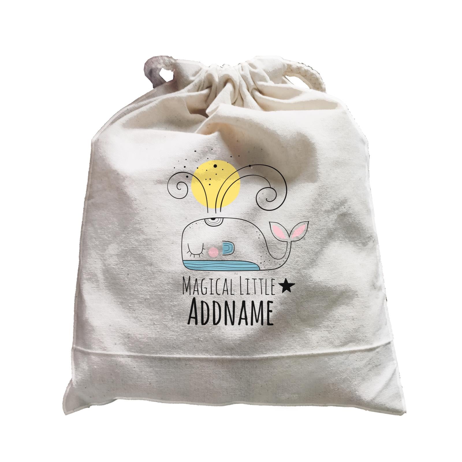 Drawn Ocean Elements Magical Little Whale Addname Satchel