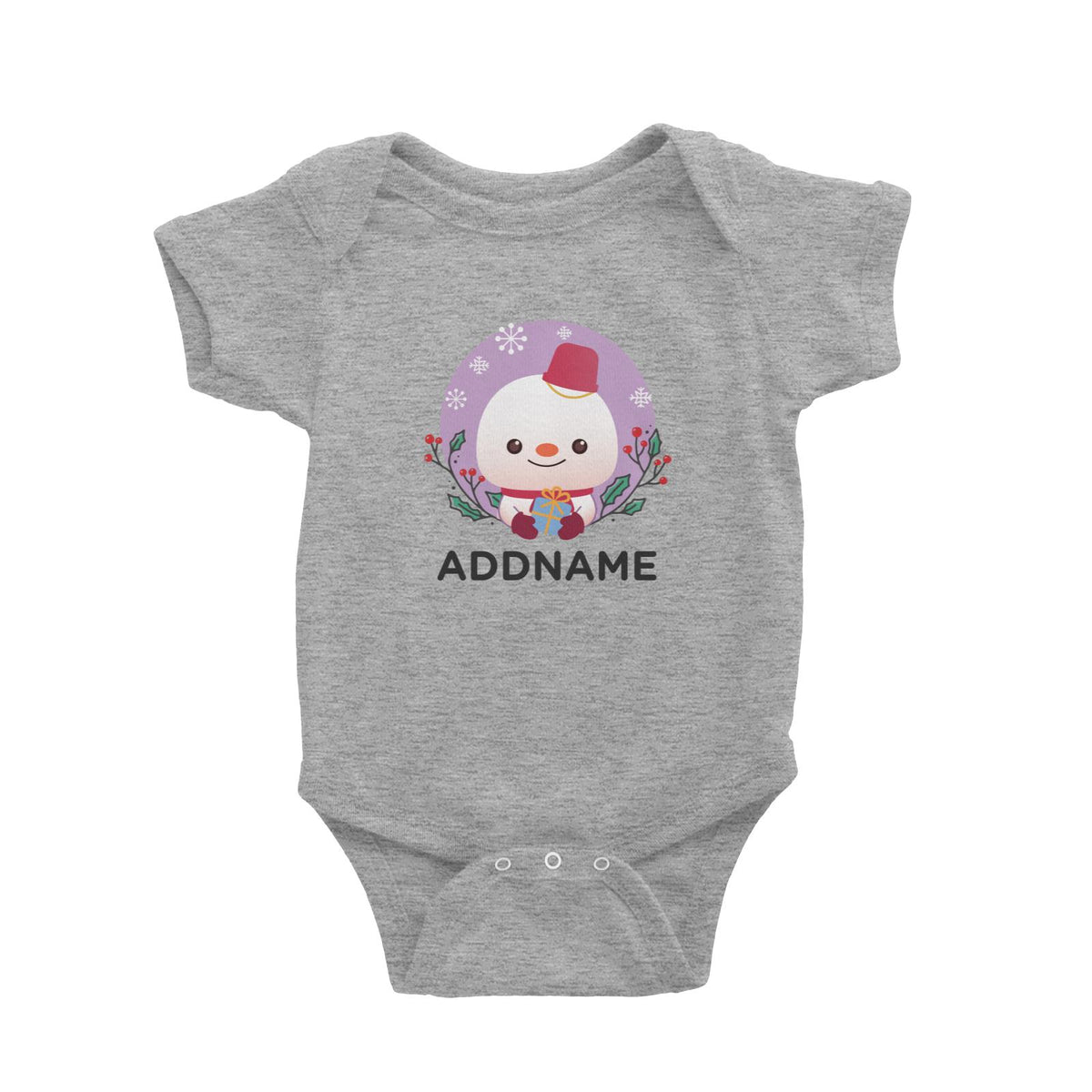 Christmas Cute Animal Series Cute Snowman Baby Romper