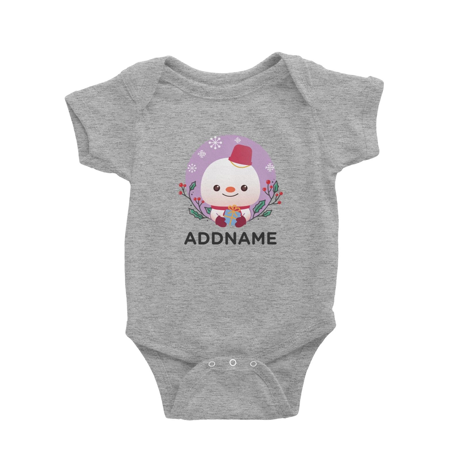 Christmas Cute Animal Series Cute Snowman Baby Romper