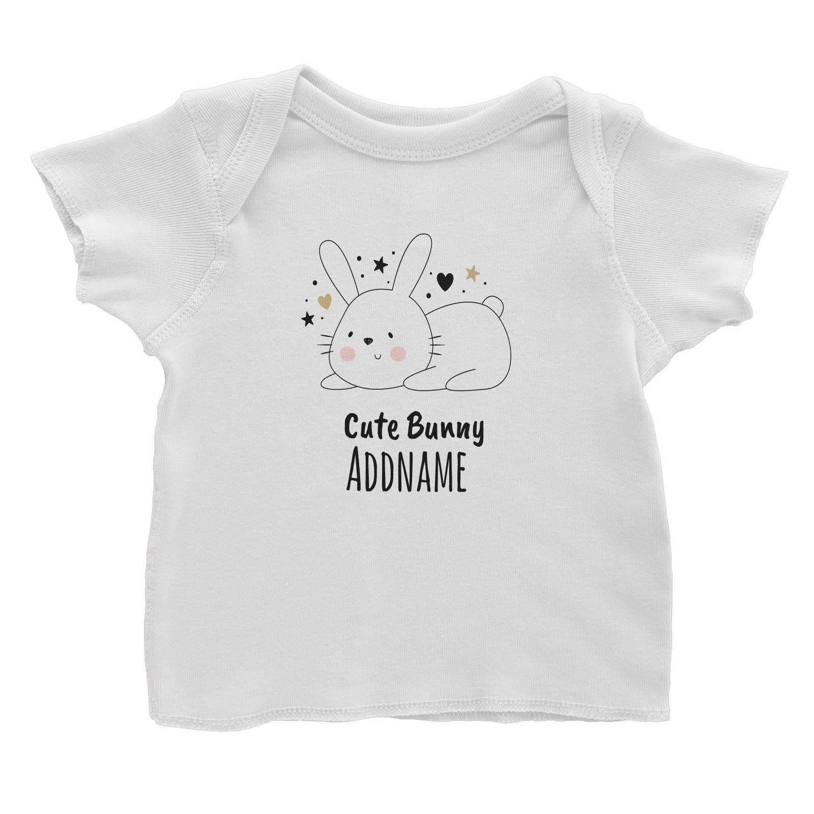 Drawn Adorable Animals Cute Bunny Addname Baby T-Shirt
