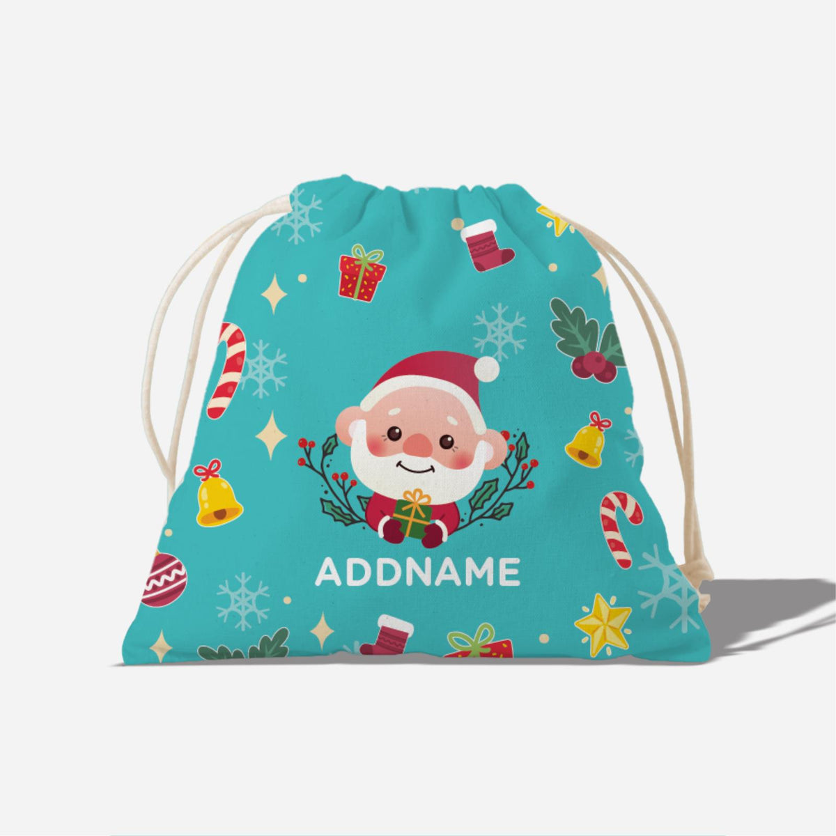 Christmas Cute Animal Series Full Print Satchel - Santa