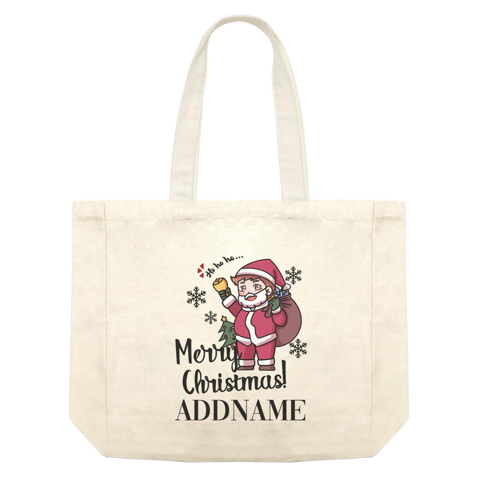 Xmas Christmas Chibi Family Santa Papa Wishes Merry Christmas Shopping Bag