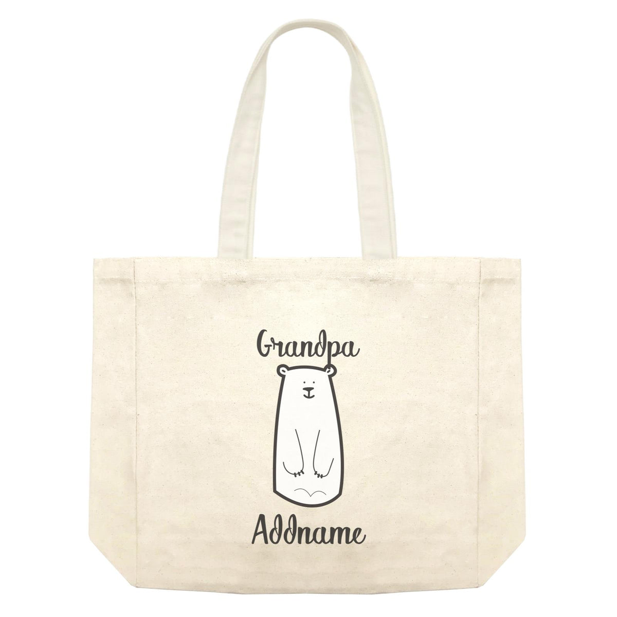 Christmas Series Grandpa Bear Shopping Bag