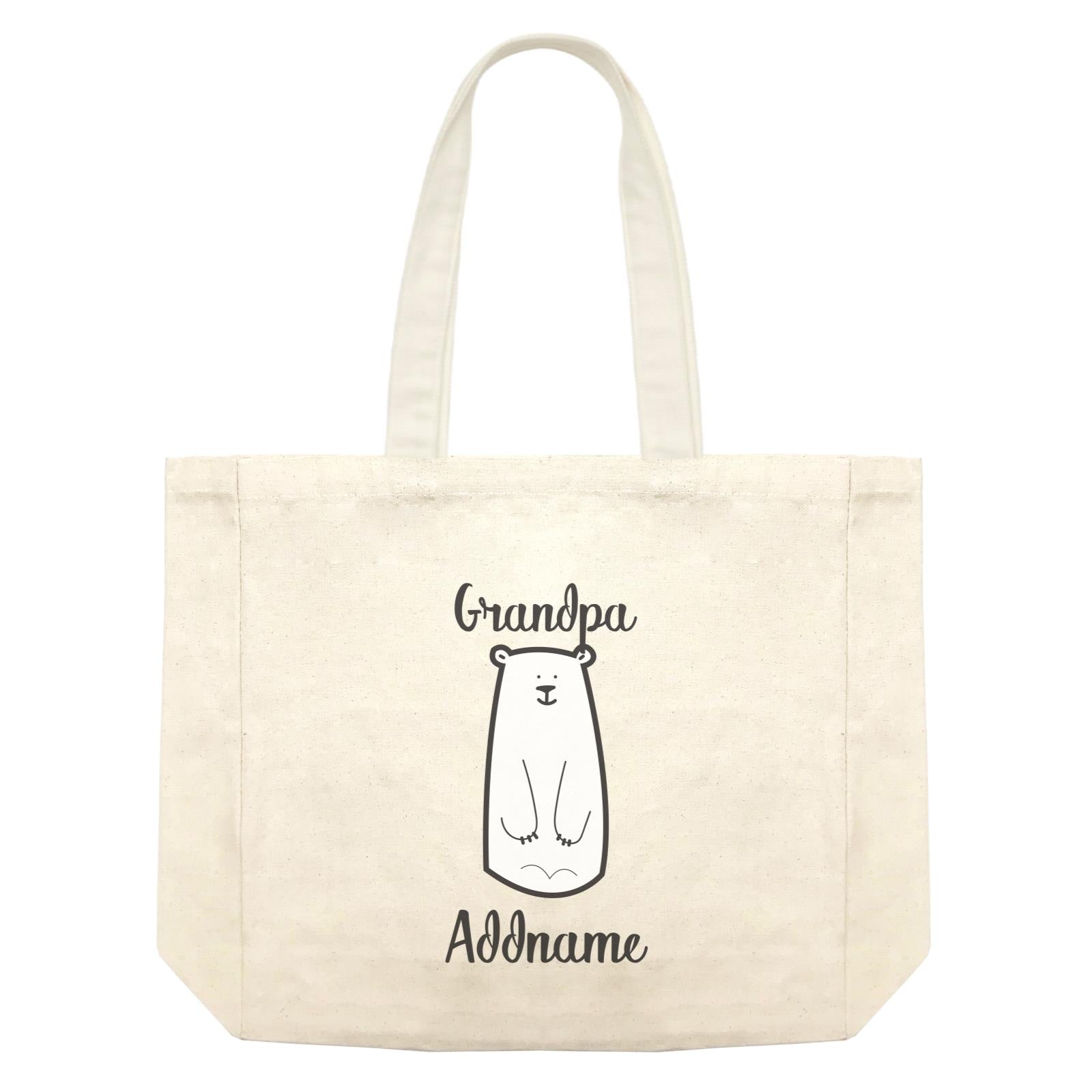 Christmas Series Grandpa Bear Shopping Bag