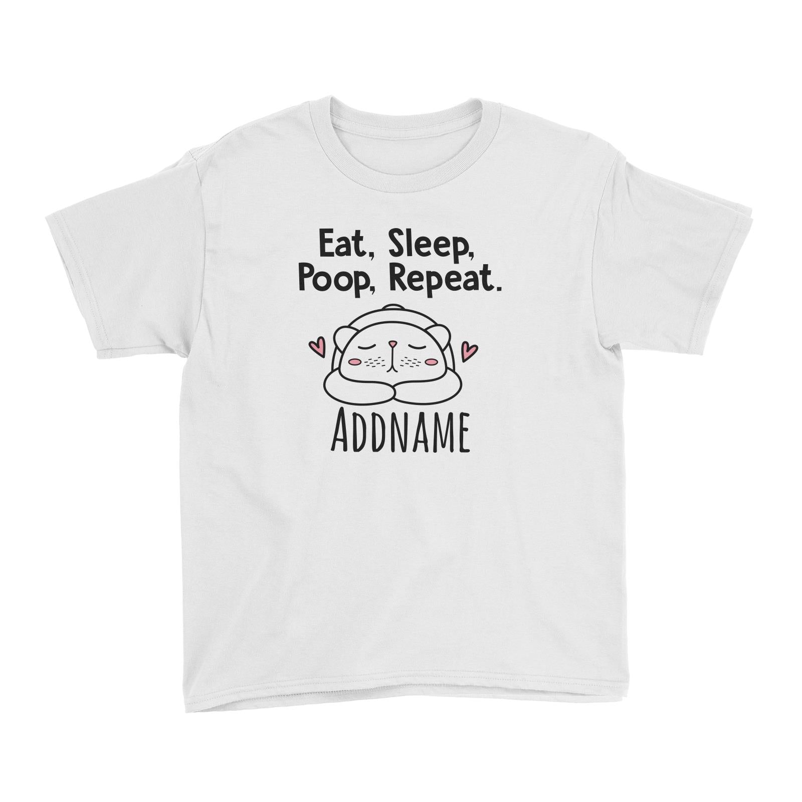 Drawn Baby Elements Eat, Sleep, Poop, Repeat Bear Addname Kid's T-Shirt