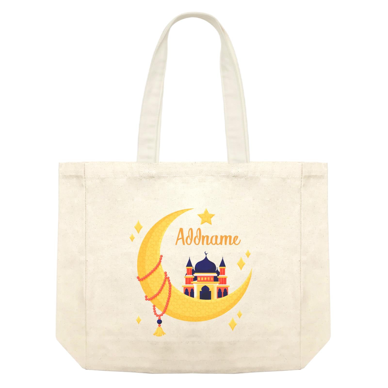 Raya Moon Islamic Moon Star And Mosque Addname Shopping Bag
