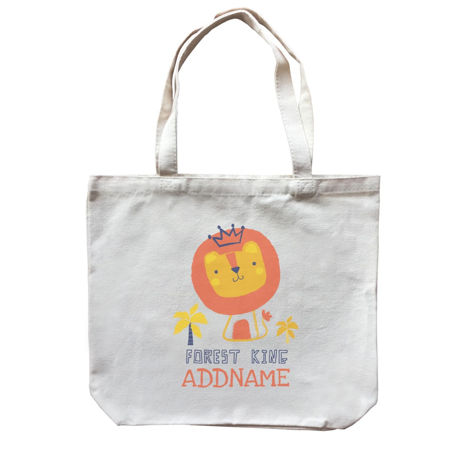 Forest King Lion Addname Canvas Bag