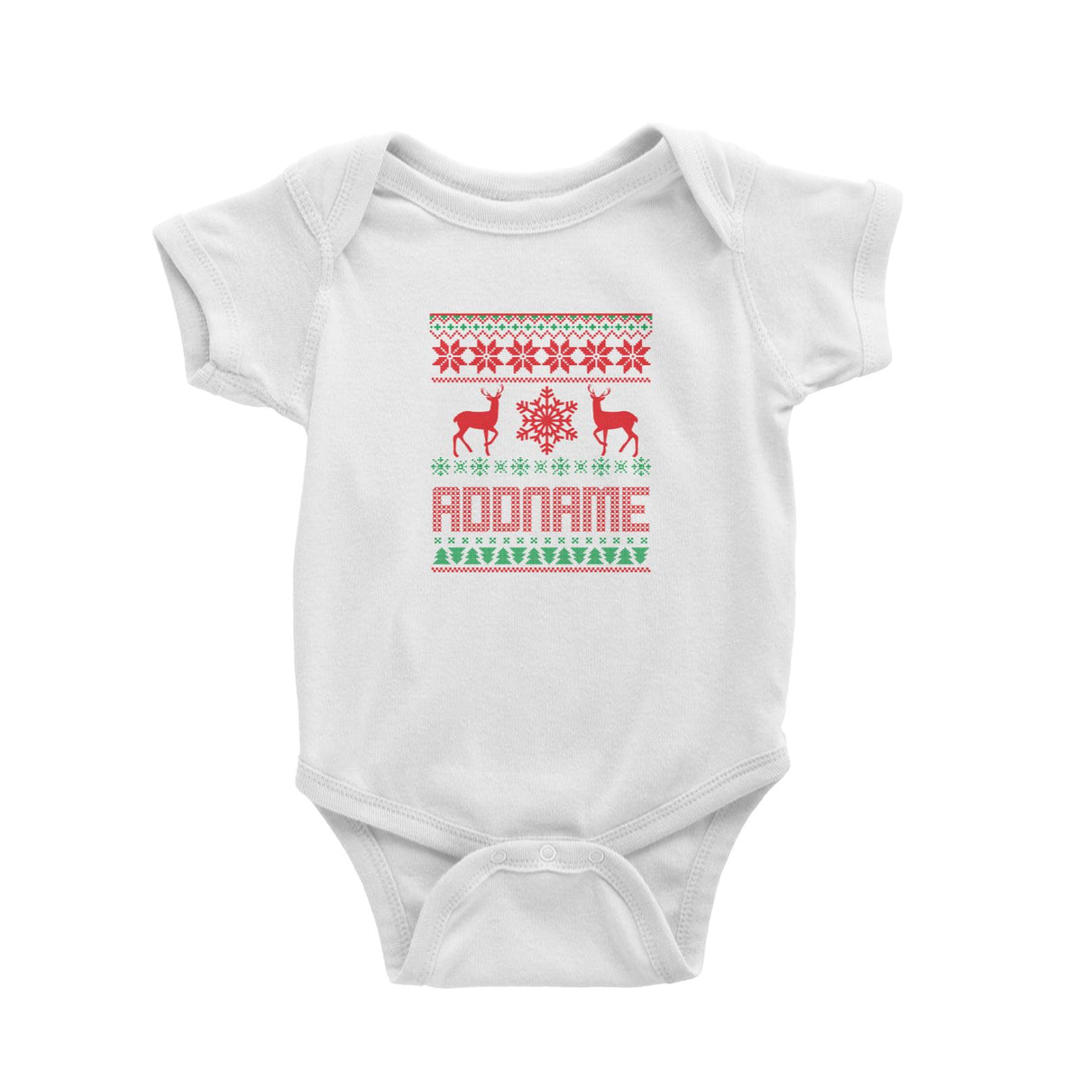 Christmas Series Sweater with Deer Baby Romper
