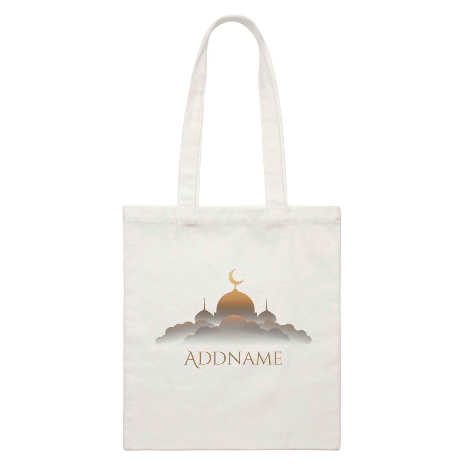 Elegant Mosque Addname White White Canvas Bag