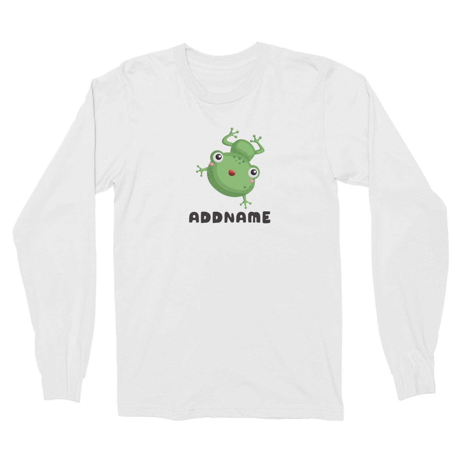 Birthday Frog Frog Happy Jumping Addname Long Sleeve Unisex T-Shirt