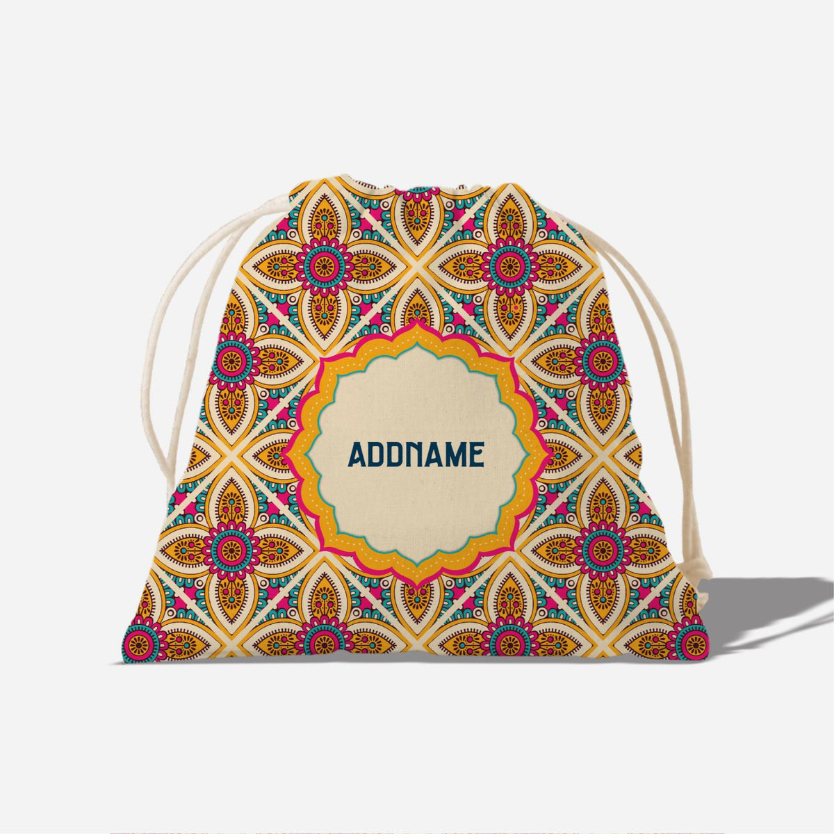 Pookal Series Full Print Satchel - Vibrant Tiles