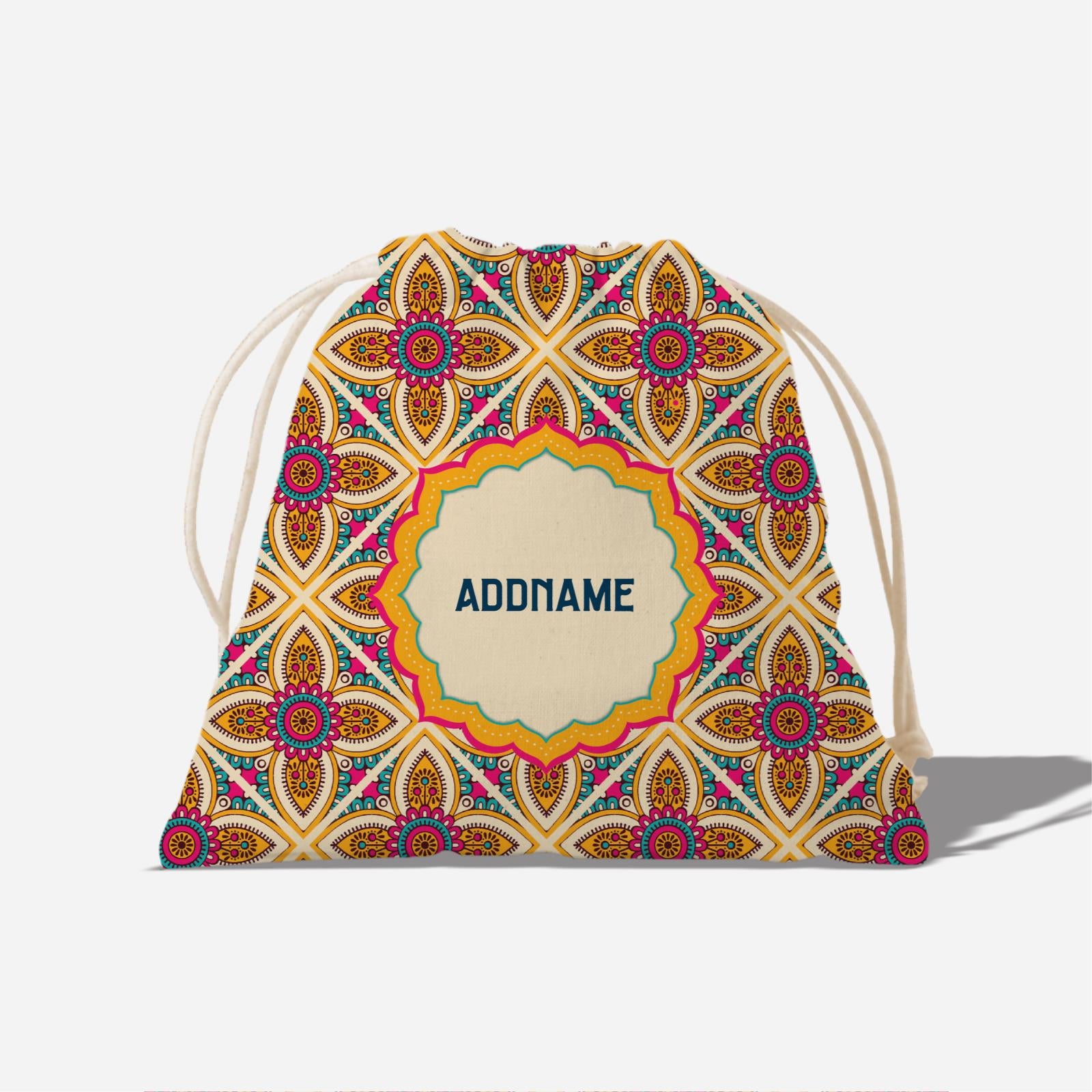 Pookal Series Full Print Satchel - Vibrant Tiles