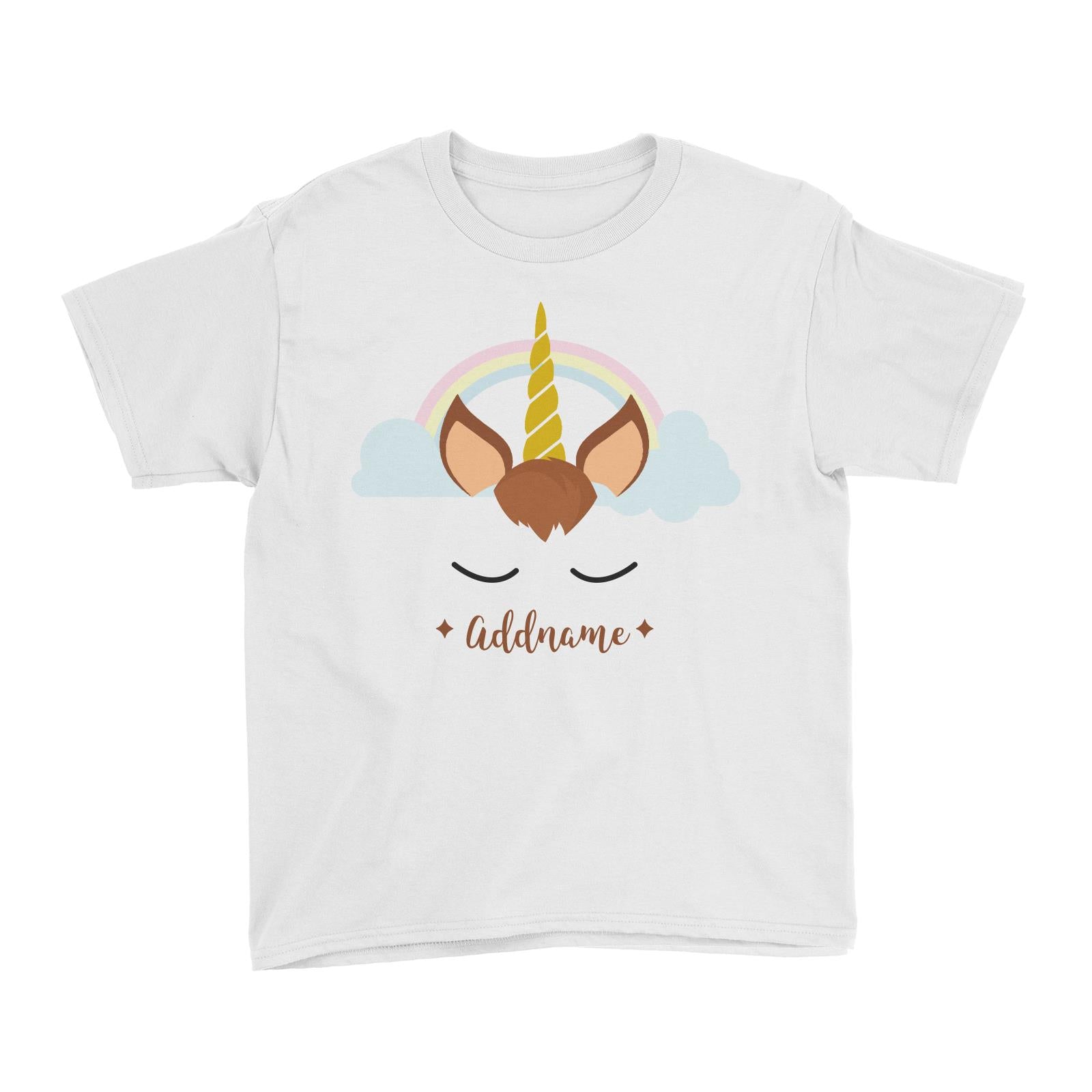 Unicorn Face Boy Addname Kid's T-Shirt