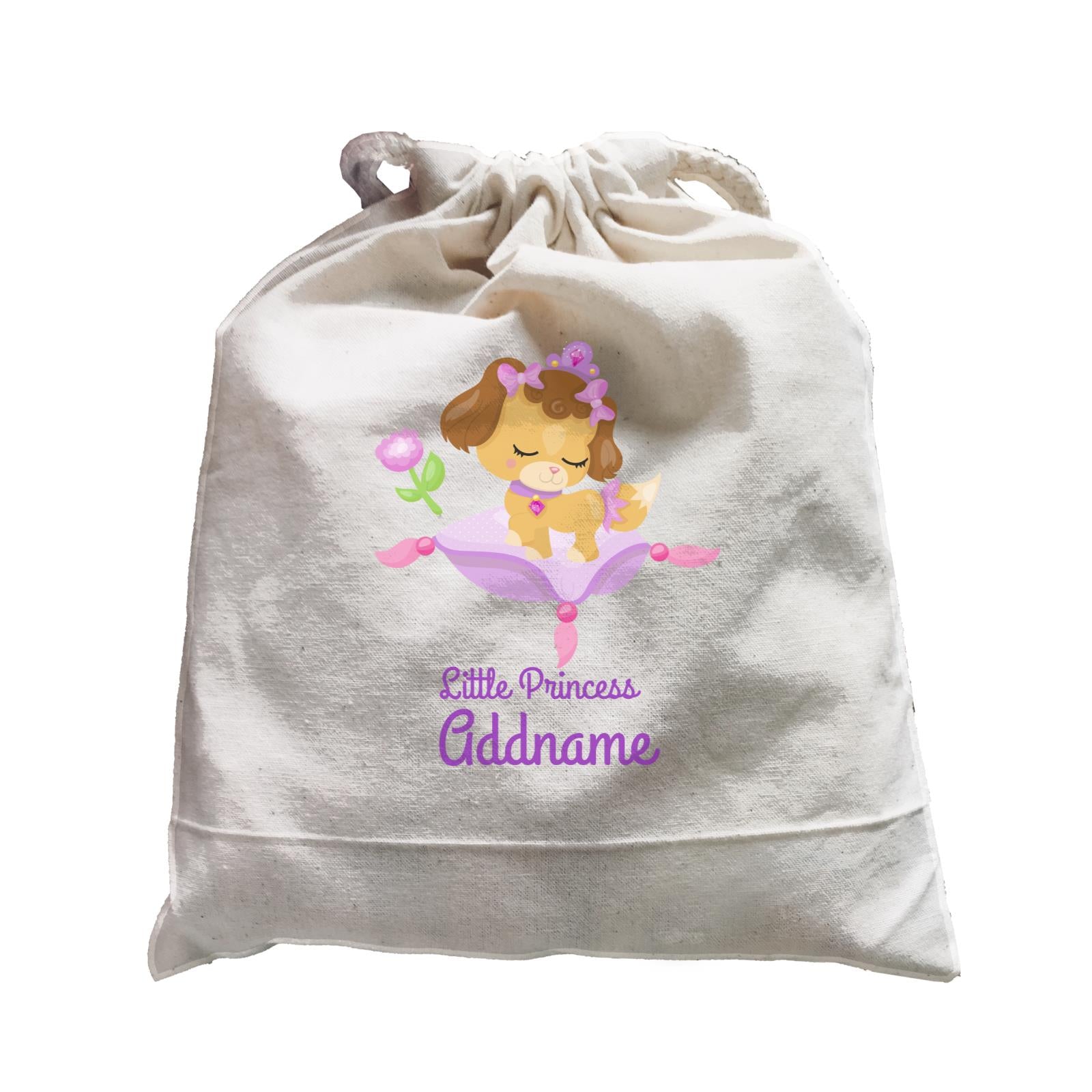Little Princess Pets Dog On Pillow Addname Satchel