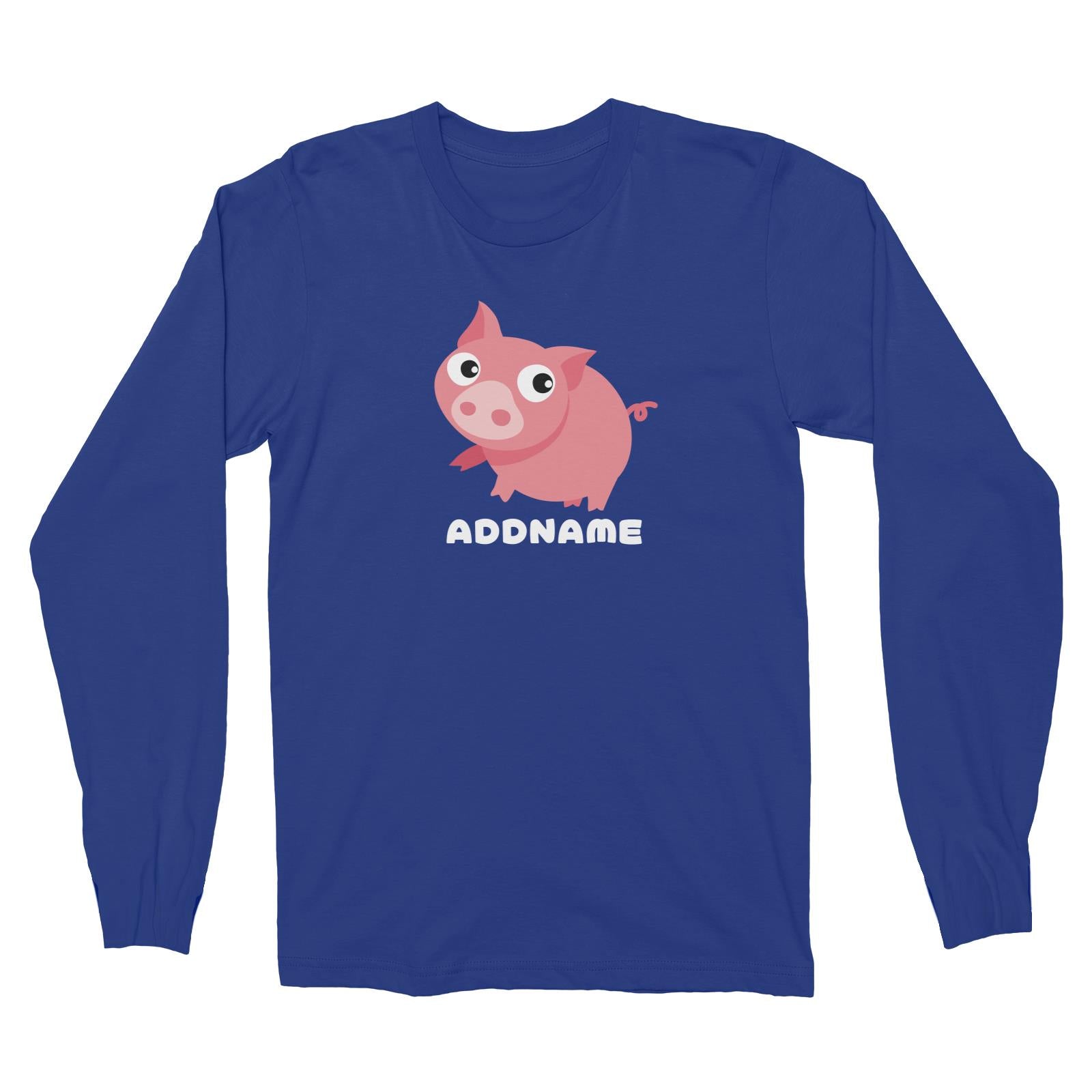 Farm Pig Addname Long Sleeve Unisex T-Shirt