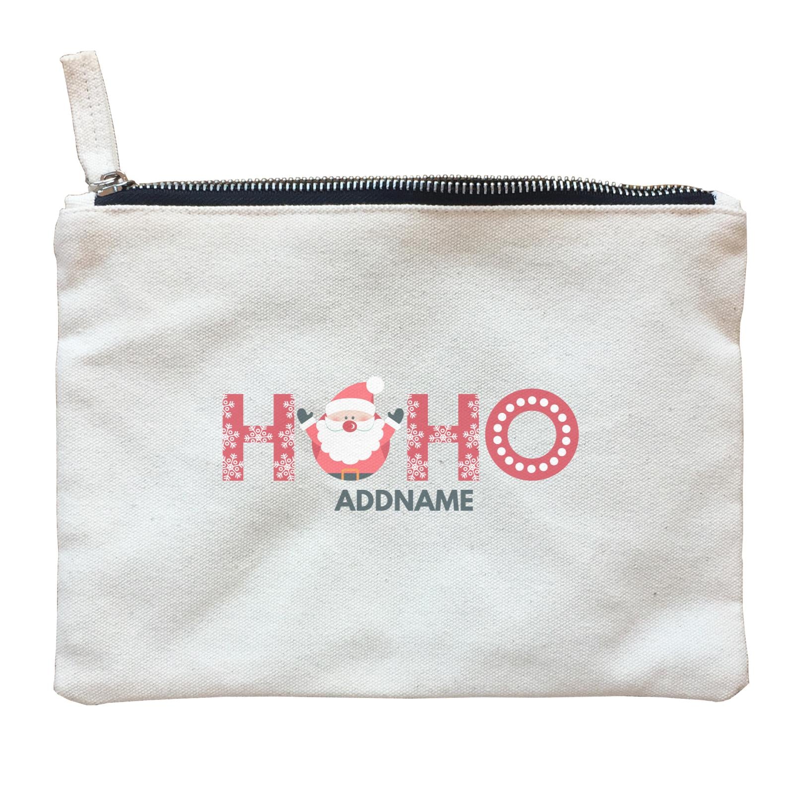 Christmas HOHO With Santa Claus Addname Accessories Zipper Pouch