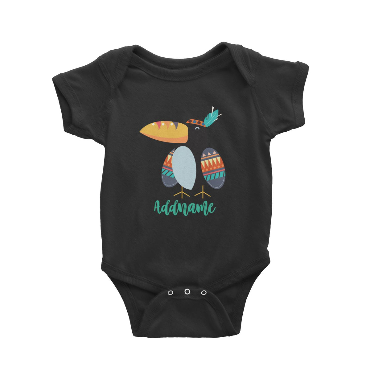 Animal Tribal Bird Addname Baby Romper
