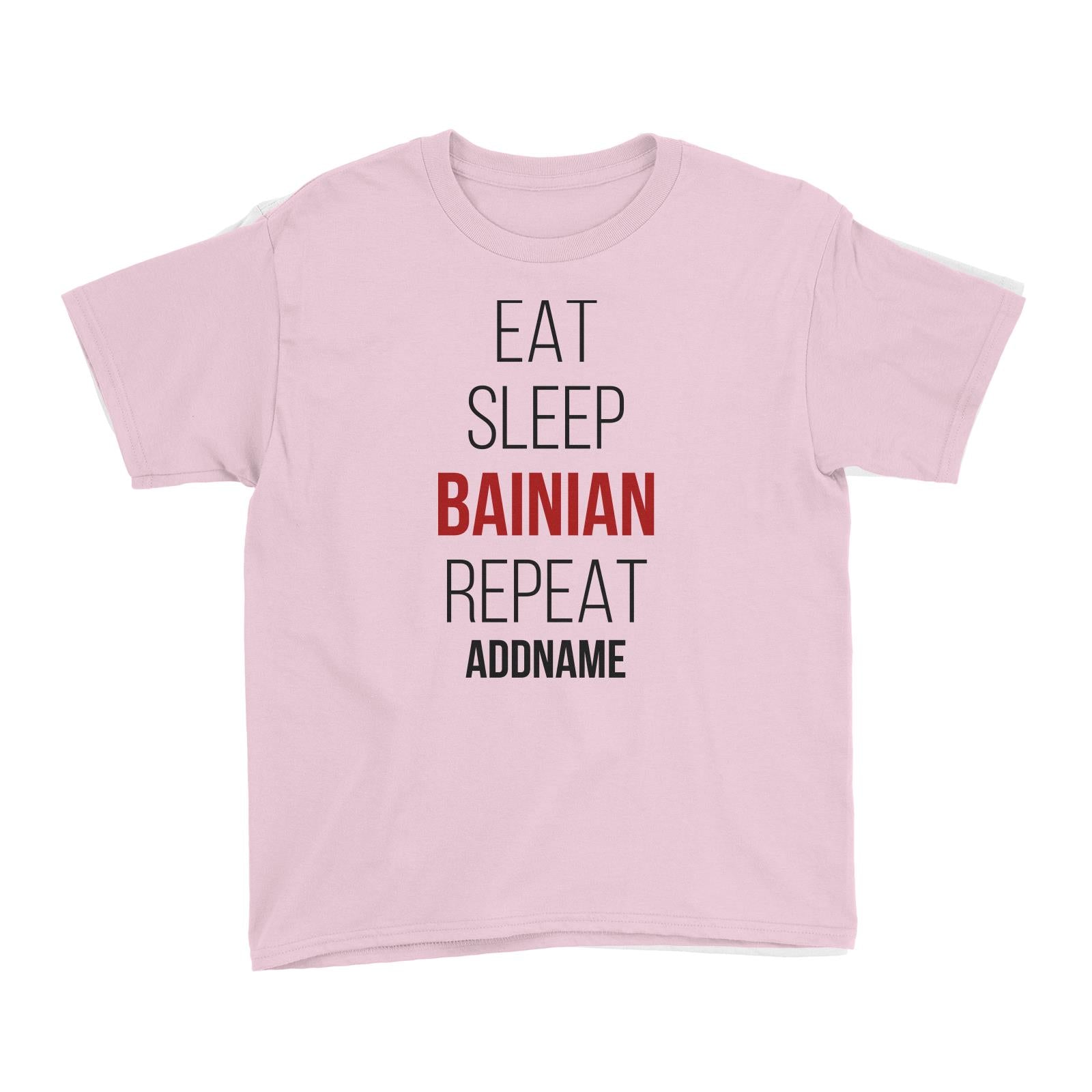 Chinese New Year Eat Sleep Bainian Repeat Kid's T-Shirt  Personalizable Designs Hashtag