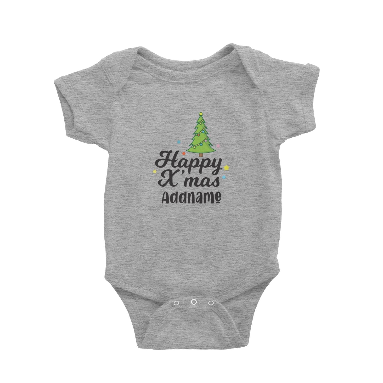 Christmas Series Christmas Tree Happy X'mas Baby Romper