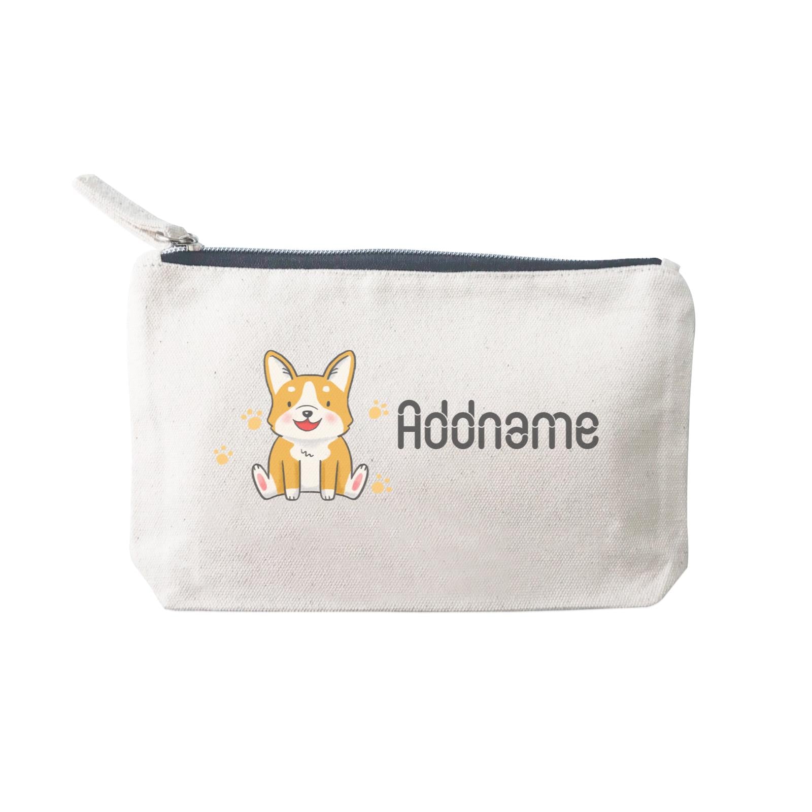 Cute Hand Drawn Style Corgi Addname SP Stationery Pouch 2