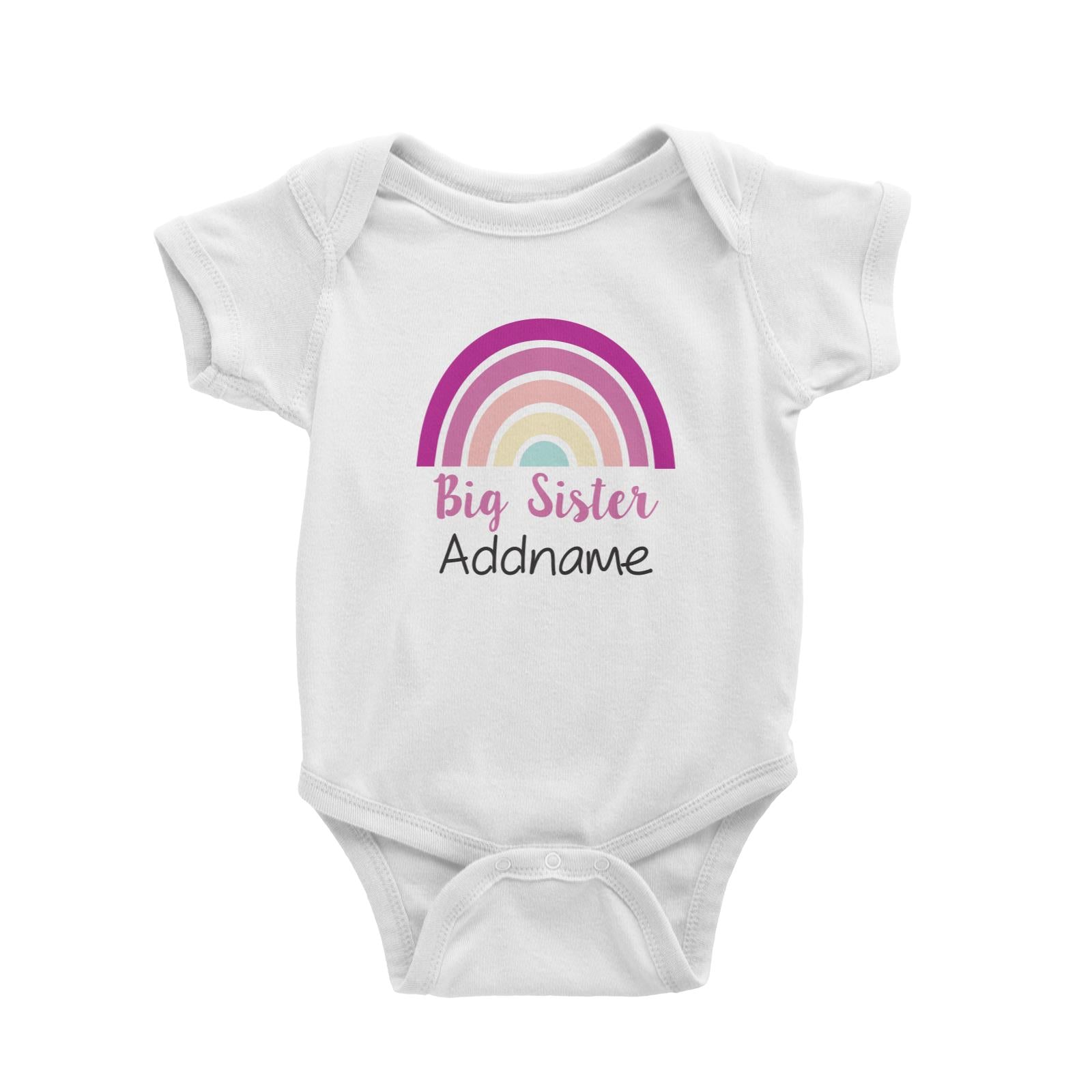 Colourful Rainbow Big Sister Baby Romper