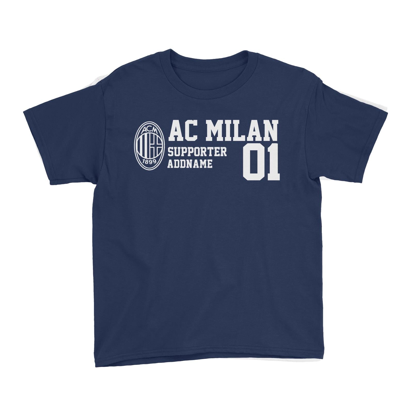 AC Milan Football Supporter Addname Kid's T-Shirt