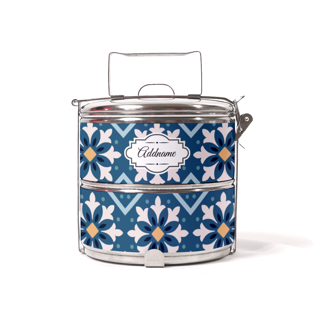 Antique Tiles Two-Tier Tiffin Carrier