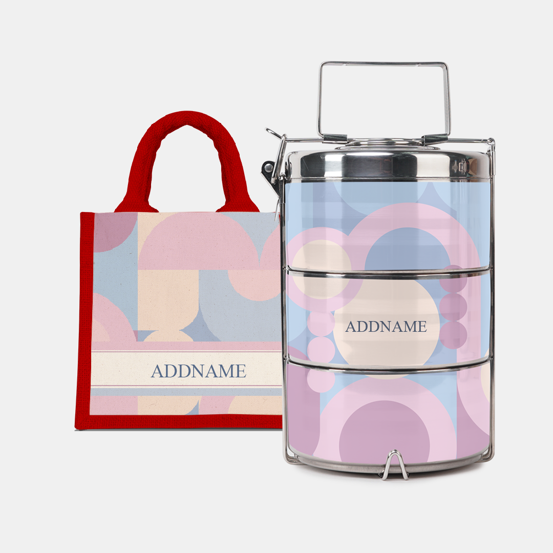 Ryn Series - Bandung  - Lunch Tote Bag with Three-Tier Tiffin Carrier