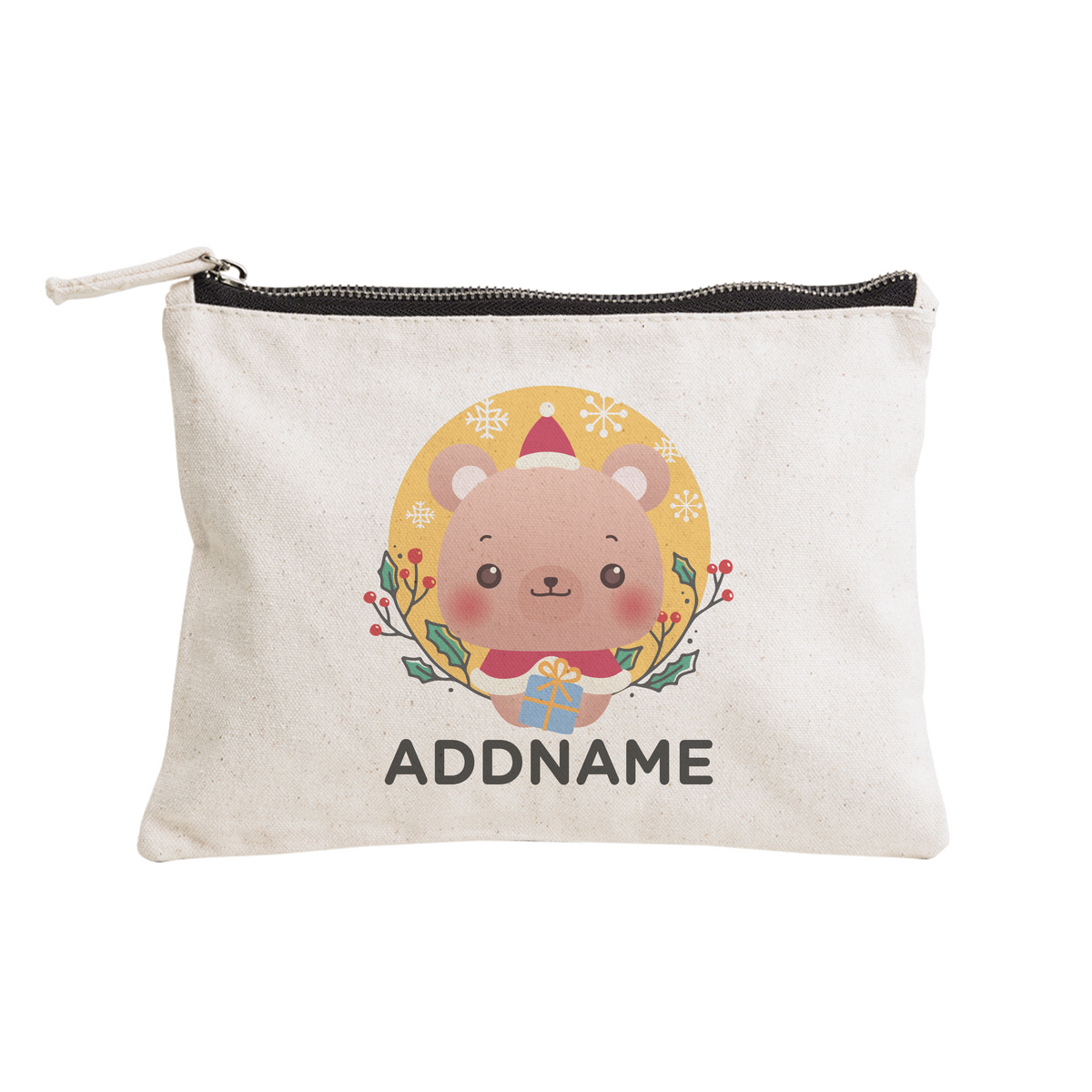 Christmas Cute Animal Series Cute Bear Zipper Pouch