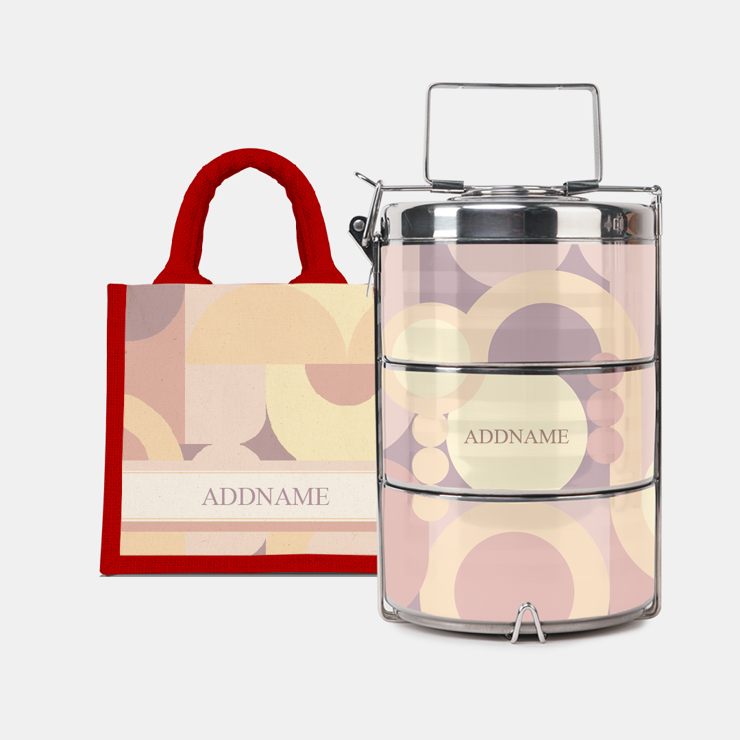 Ryn Series - Markisa - Lunch Tote Bag with Three-Tier Tiffin Carrier