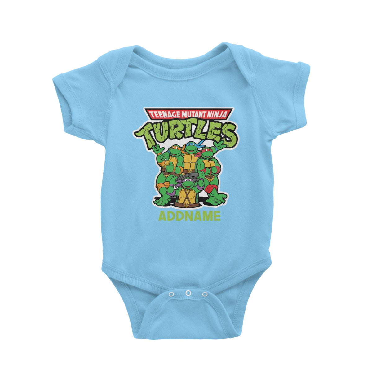 Ninja Turtles Theme Addname Baby Romper