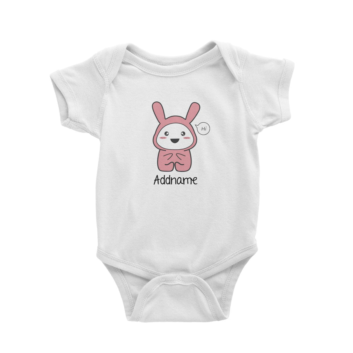 Cute Hamster in Rabbit Suit Baby Addname Baby Romper