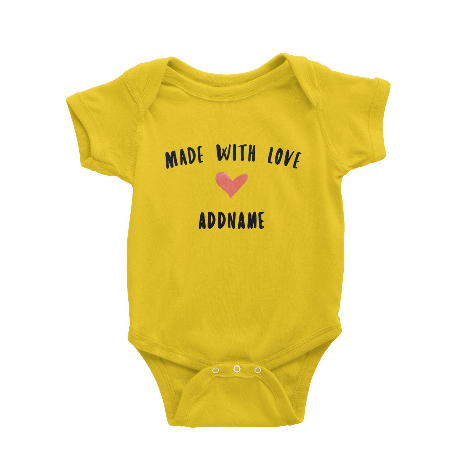 Made With Love Addname Baby Romper Personalizable Designs Basic Newborn