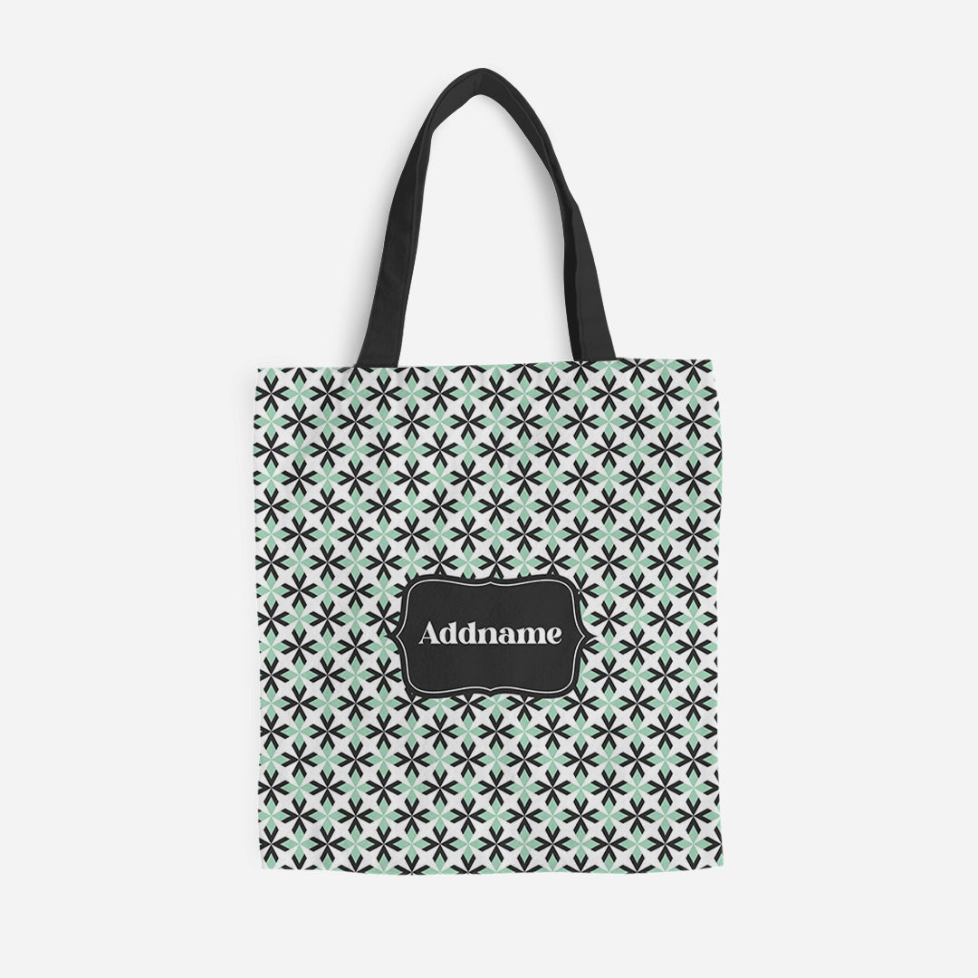 Ixora Series Full Print Canvas Bag - Black