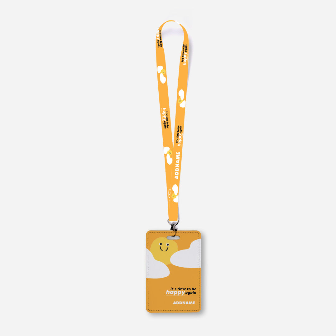 Be Confident Series Lanyard With Cardholder - Stay Positive - It&#39;s Time To Be Happy Again