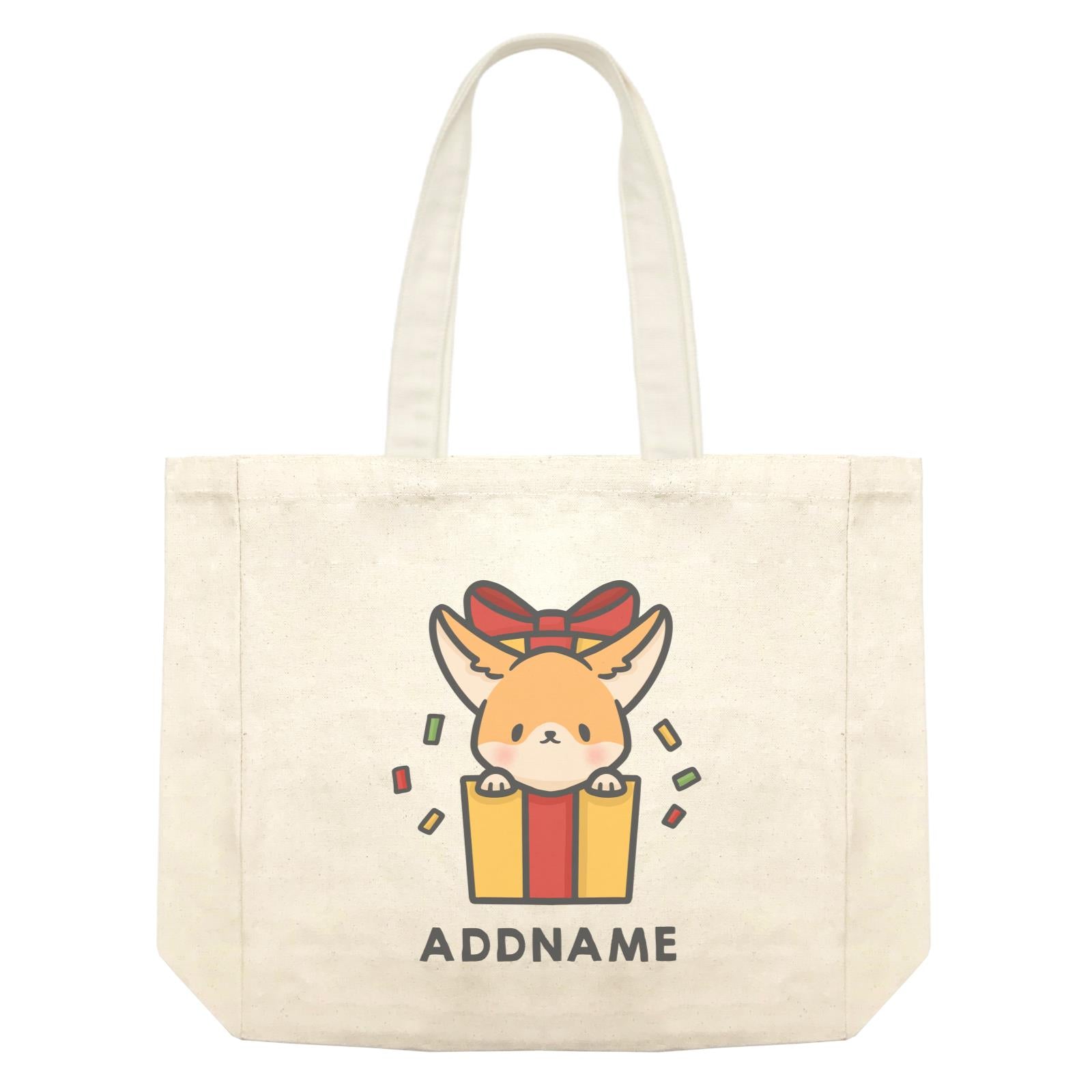 Xmas Cute Dog In Gift Box Addname Accessories Shopping Bag