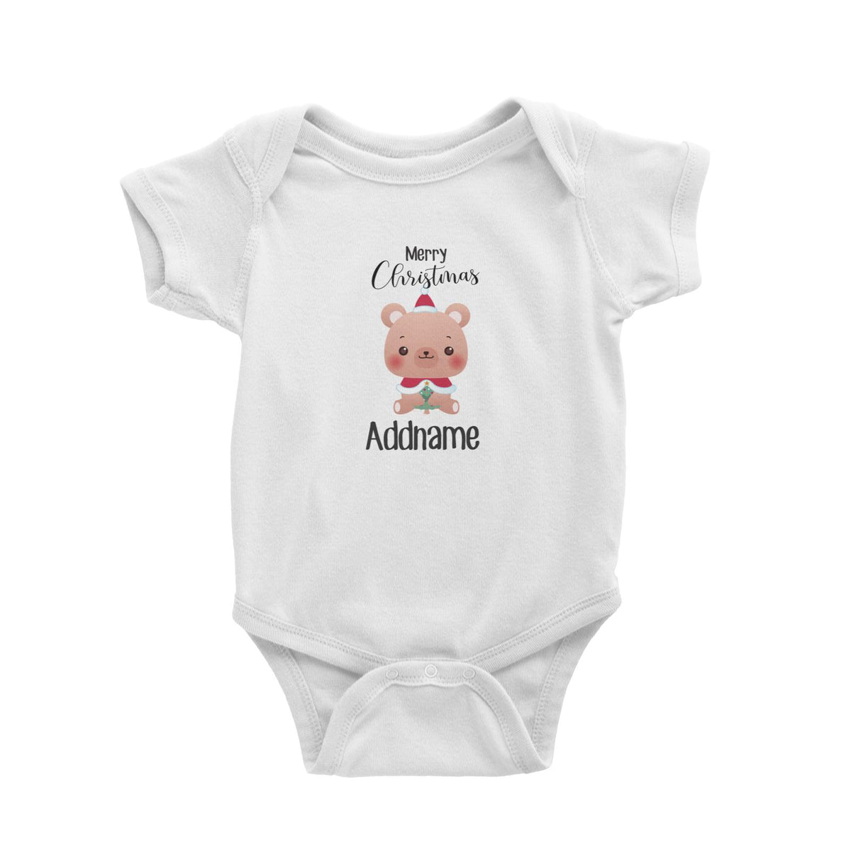 Christmas Cute Animal Series Bear Merry Christmas Baby Romper