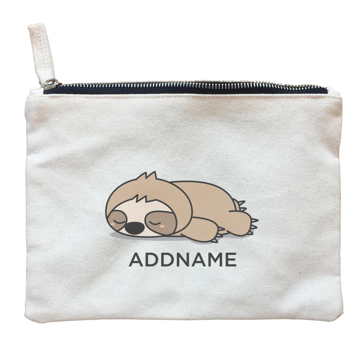 Lazy Sloth Addname Zipper Pouch