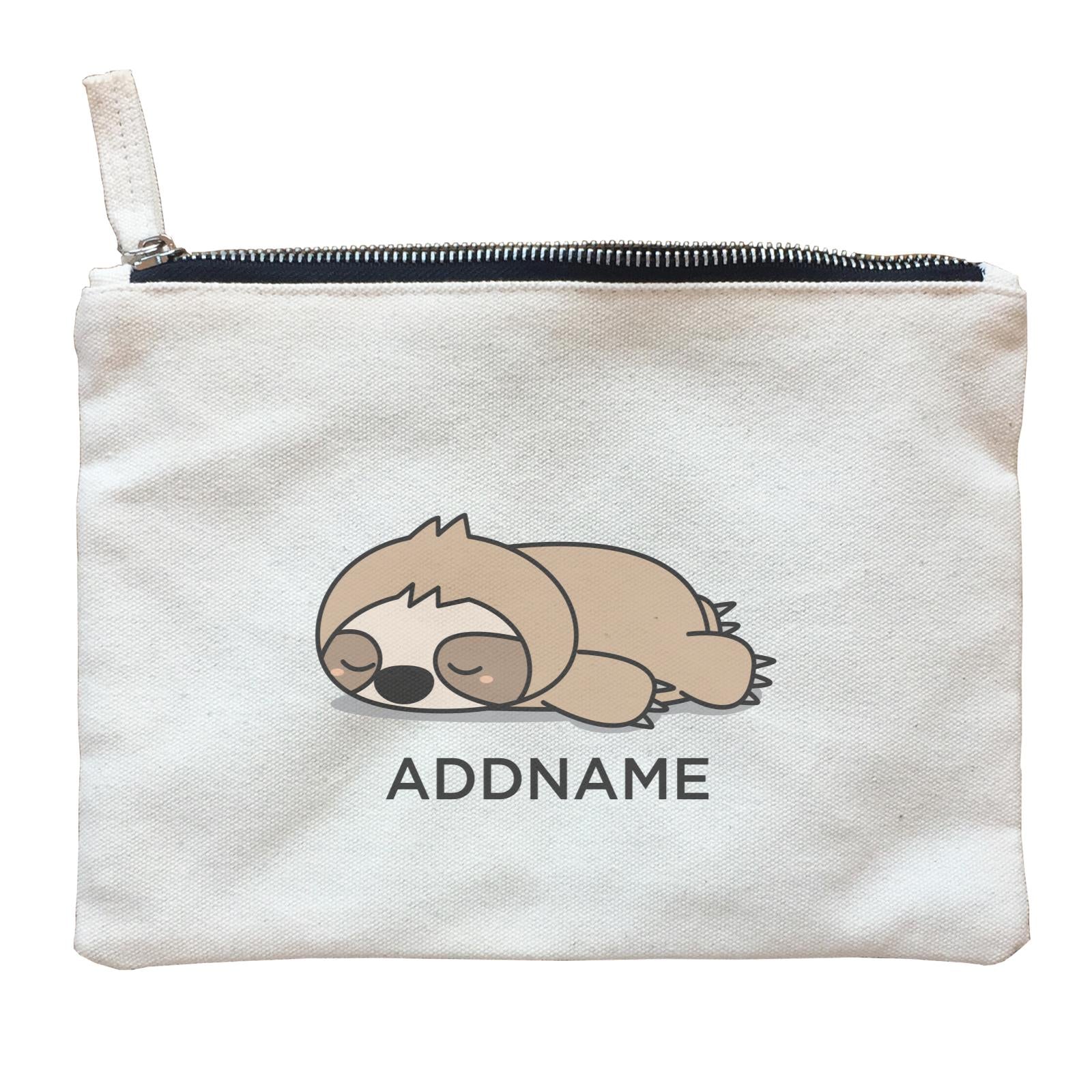 Lazy Sloth Addname Zipper Pouch