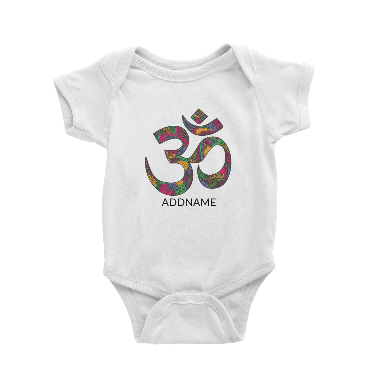 Decorative OM Symbol Addname Baby Romper