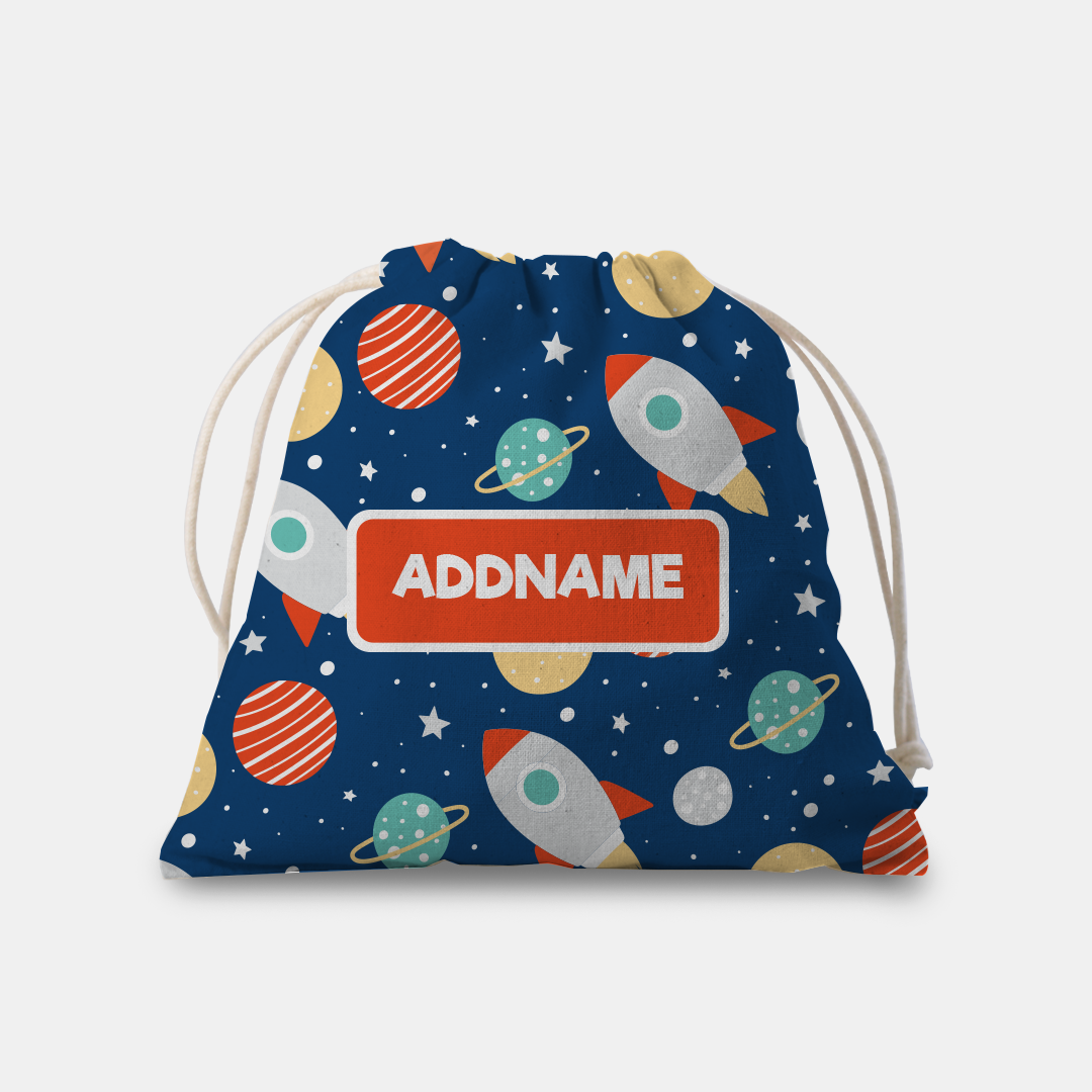 Kids Essentials - Dark Blue Spaceship Kids Waterproof pouch