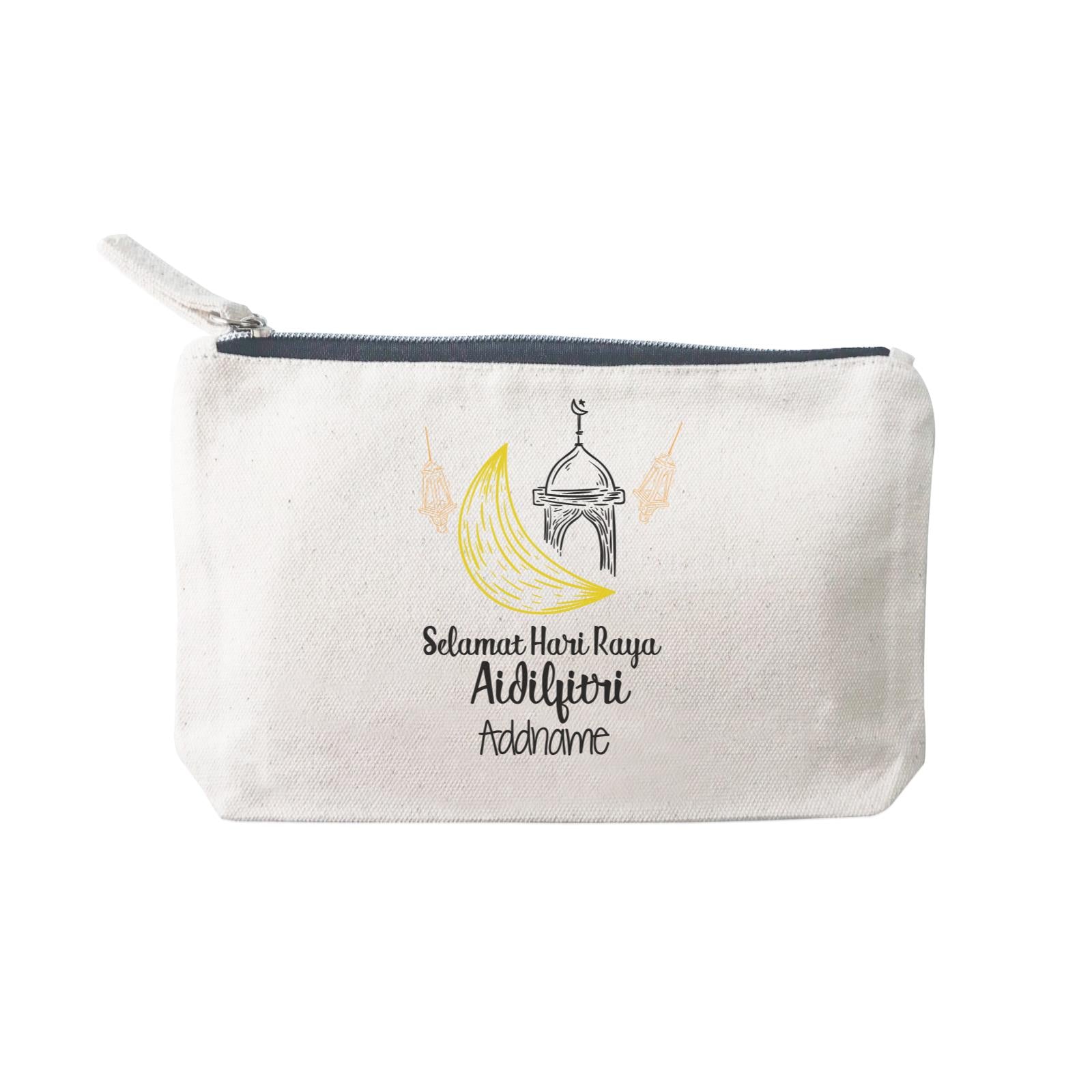 Raya Doodle Moon And Mosque Selamat Hari Raya Aidilfitri Addname Mini Accessories Stationery Pouch 2