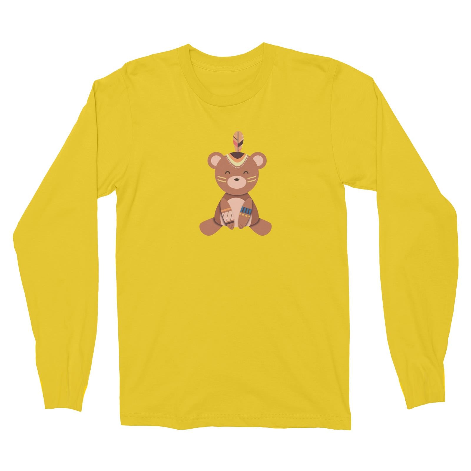Animal Tribal Bear Addname Long Sleeve Unisex T-Shirt