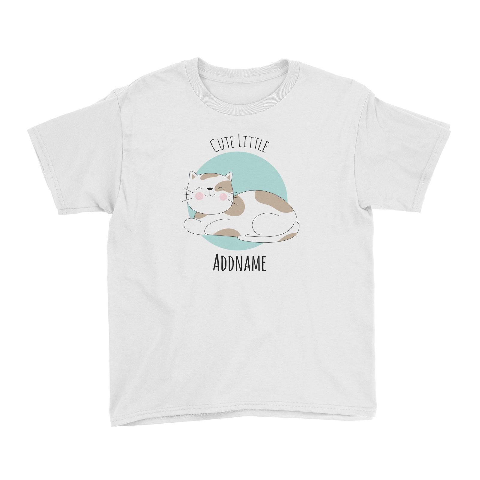 Sweet Animals Sketches Cat Cute Little Addname Kid's T-Shirt