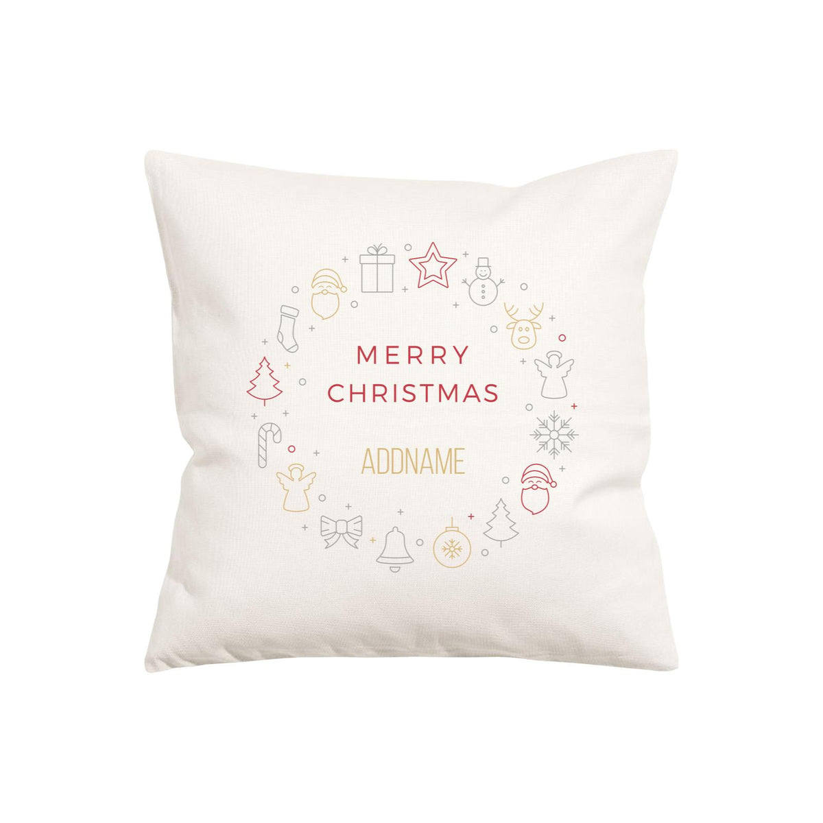 Xmas Merry Christmas Minimalist Icons Pillow Pillow Cushion
