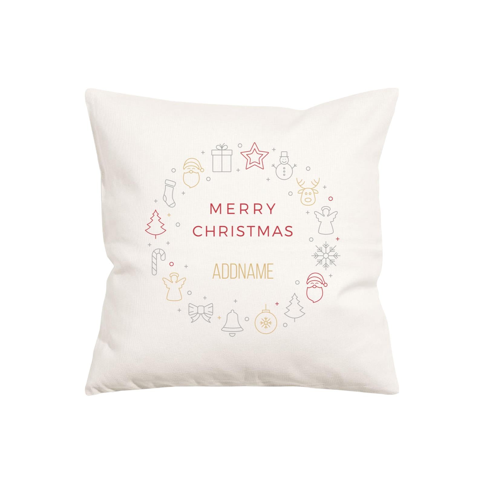 Xmas Merry Christmas Minimalist Icons Pillow Pillow Cushion