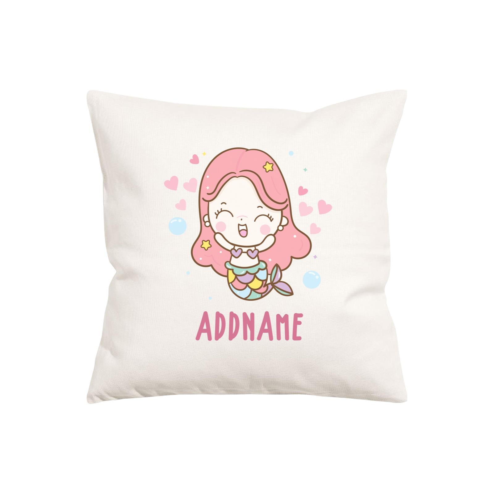 Unicorn And Princess Series Cute Happy Mermaid Girl Addname Pillow Cushion