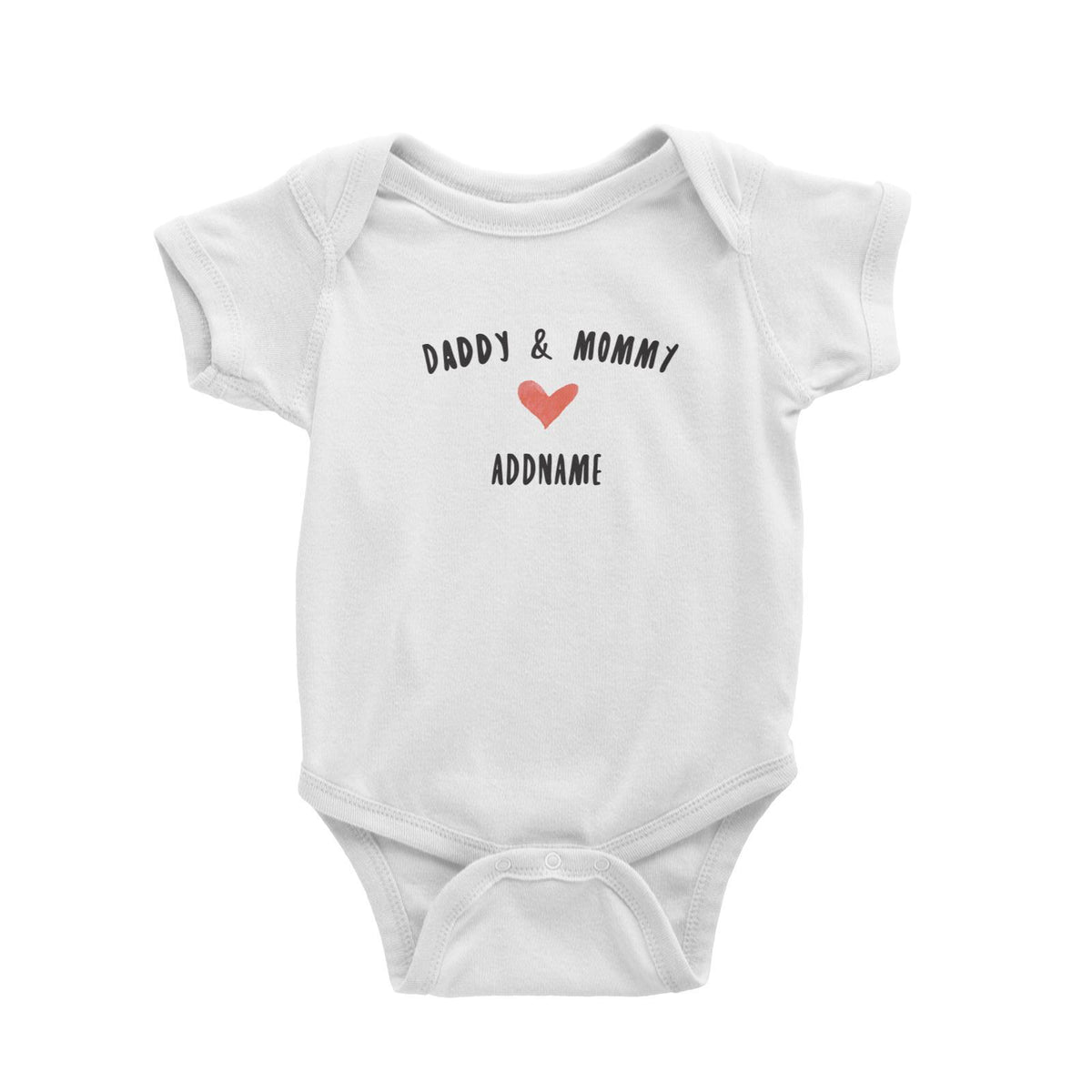 Daddy &amp; Mommy Love Addname Baby Romper  Matching Family Personalizable Designs