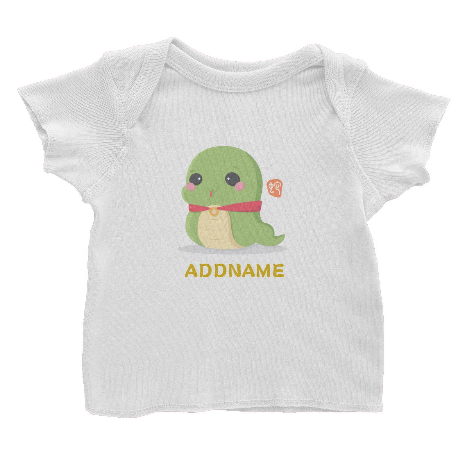 Chinese New Year Cute Twelve Zodiac Animals Snake Addname Baby T-Shirt