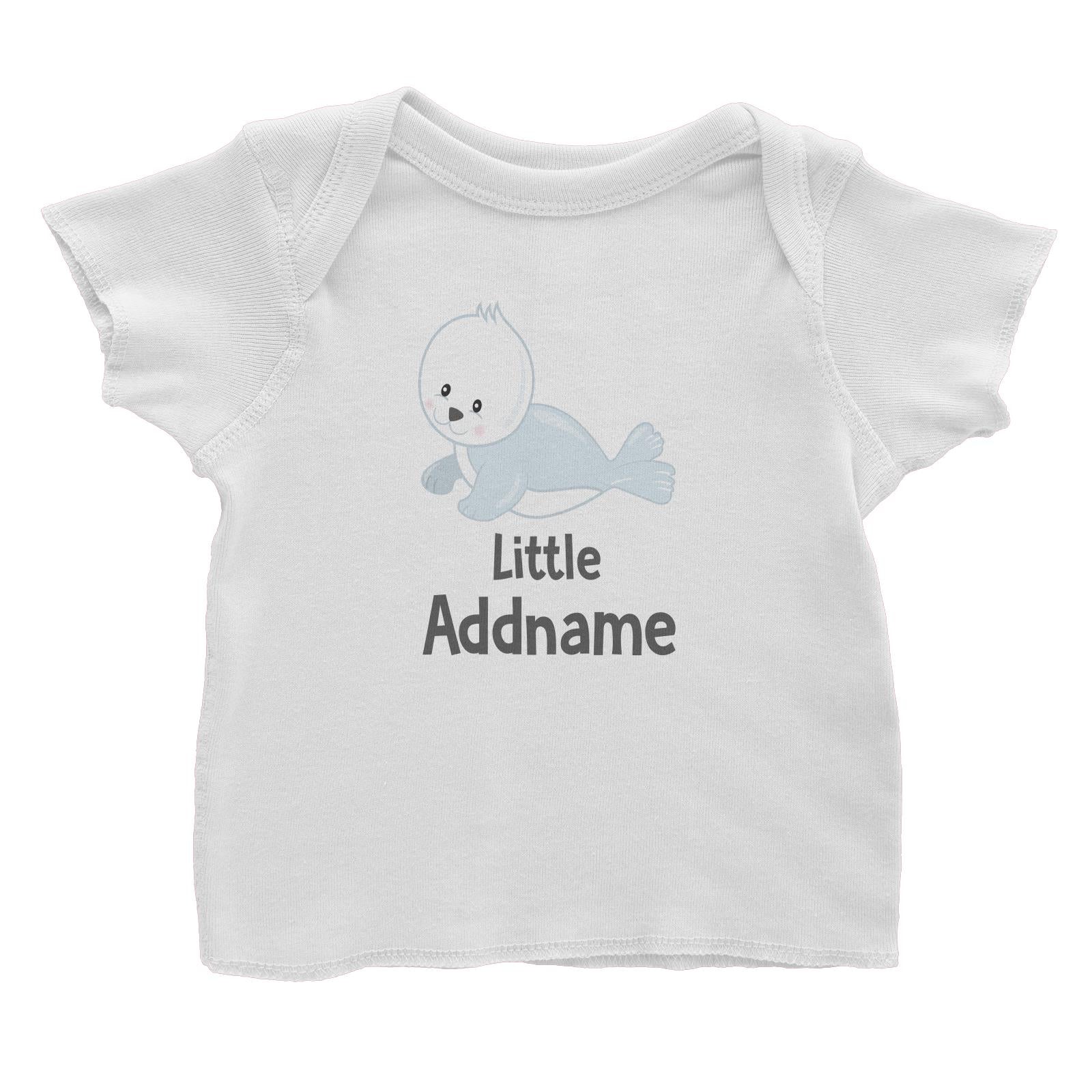 Arctic Animals Little White Seal Addname Baby T-Shirt